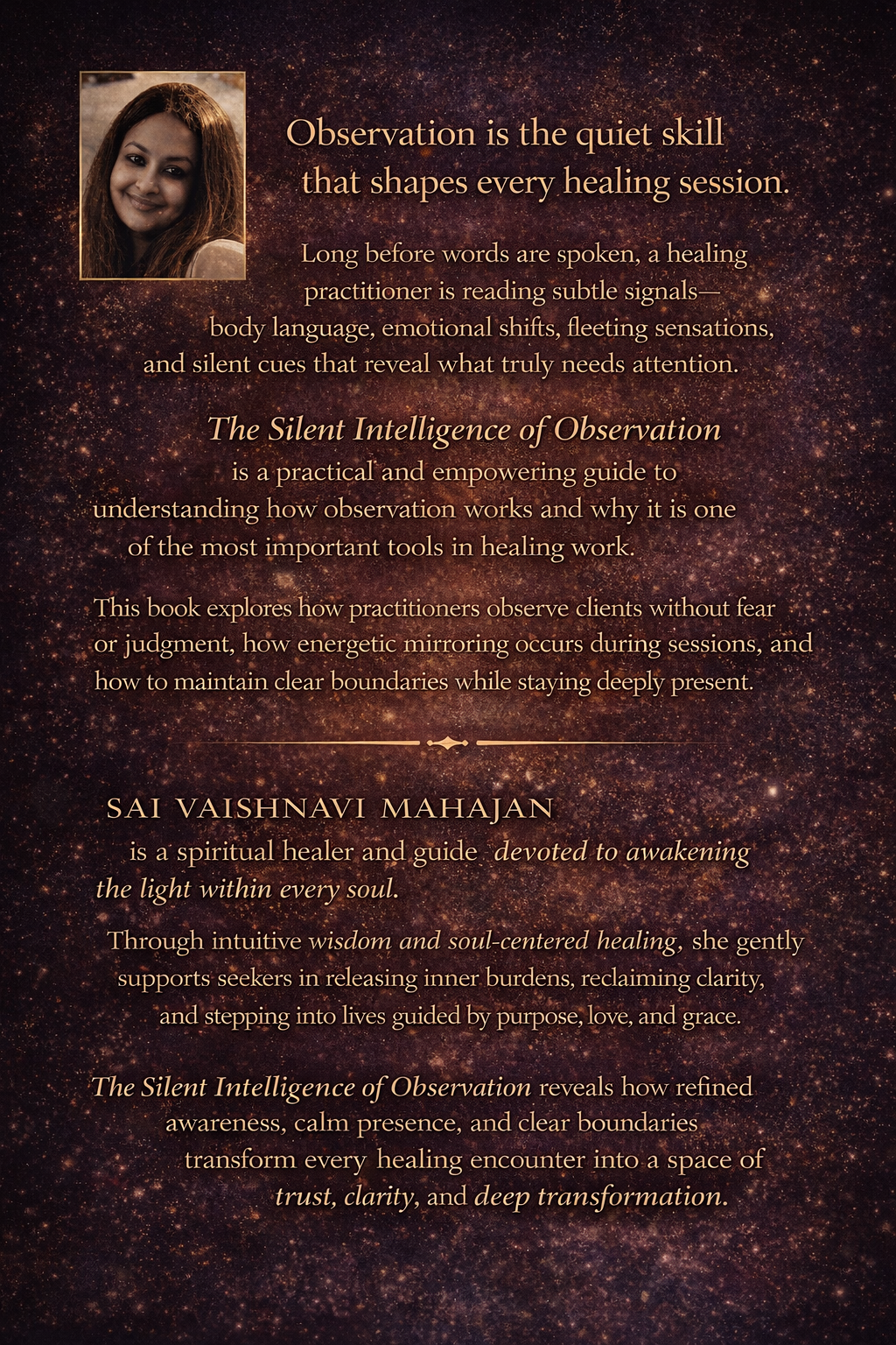 The Silent Intelligence of Observation — Back Cover