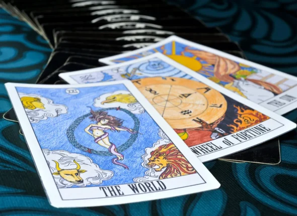 tarot-cards-the-world-wheel-of-fortune-the-sun